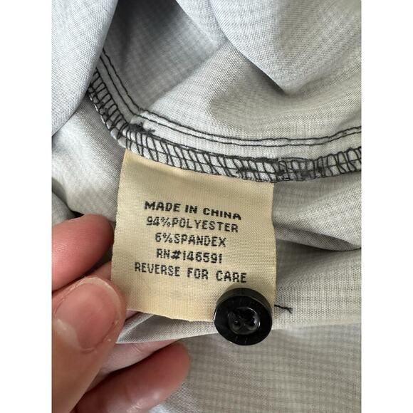 Drake Clothing Men’s Gingham Check Shirt 2XL Long Sleeve Outdoor Button Up Gray - Picture 8 of 9